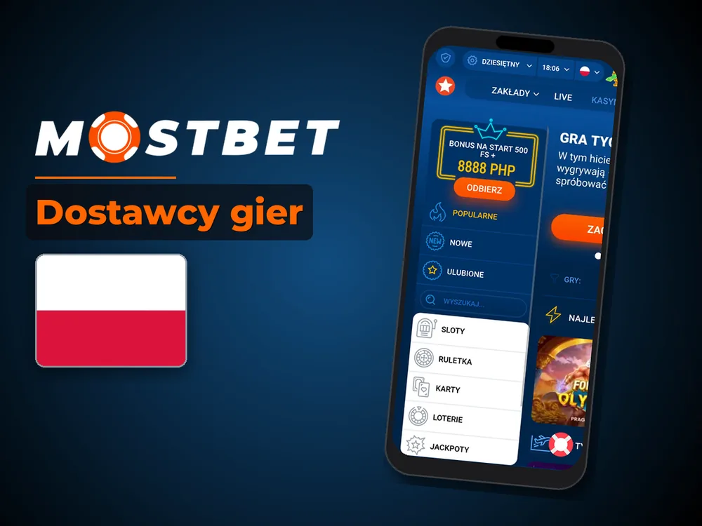 Mostbet - Dostawcy gier