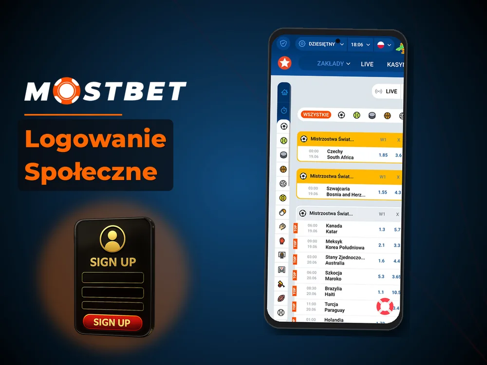 Mostbet - Logowanie Społeczne